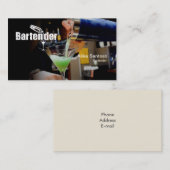 Barkeeper-Visitenkarte Visitenkarte (Vorne/Hinten)