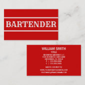 Barkeeper-Visitenkarte Visitenkarte (Vorne/Hinten)