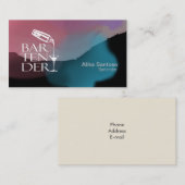 Barkeeper-Visitenkarte Visitenkarte (Vorne/Hinten)