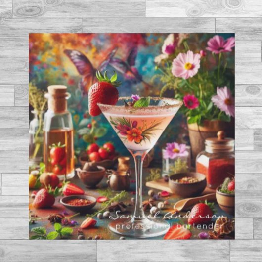 Barkeeper-Visitenkarten Quadratische Visitenkarte