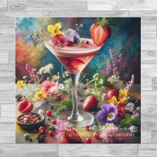 Barkeeper-Visitenkarten Quadratische Visitenkarte