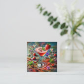 Barkeeper-Visitenkarten Quadratische Visitenkarte (Stehend Vorderseite)