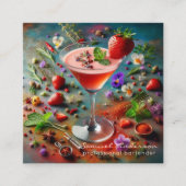 Barkeeper-Visitenkarten Quadratische Visitenkarte (Vorderseite)