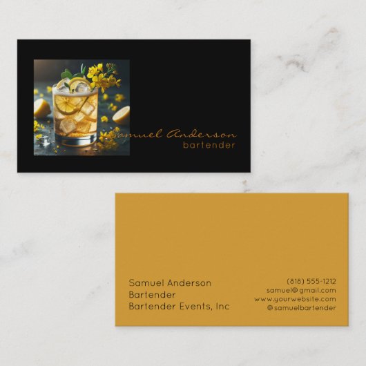 Barkeeper-Visitenkarten Visitenkarte (Vorne/Hinten)