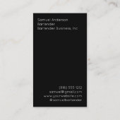 Barkeeper-Visitenkarten Visitenkarte (Rückseite)