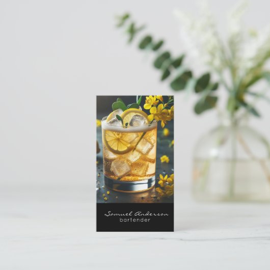 Barkeeper-Visitenkarten Visitenkarte (Stehend Vorderseite)