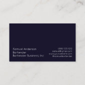 Barkeeper-Visitenkarten Visitenkarte (Rückseite)