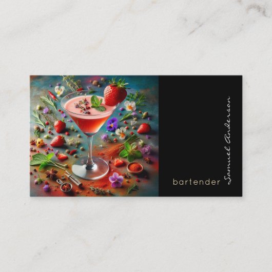 Barkeeper-Visitenkarten Visitenkarte (Vorderseite)