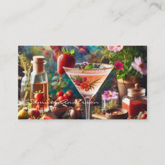 Barkeeper-Visitenkarten Visitenkarte (Vorderseite)