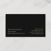 Barkeeper-Visitenkarten Visitenkarte (Rückseite)