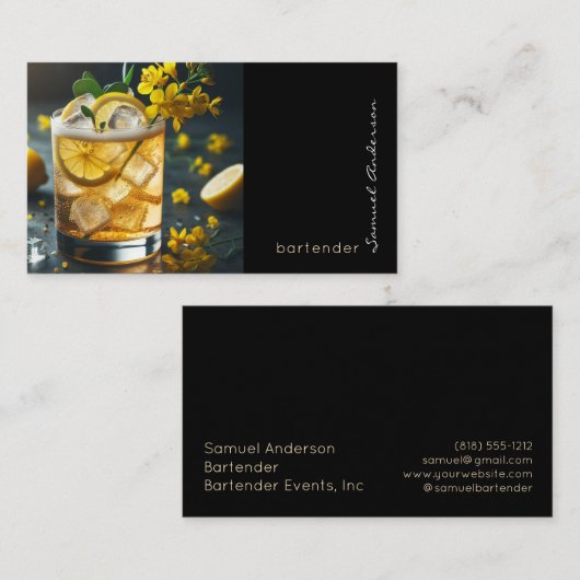 Barkeeper-Visitenkarten Visitenkarte (Vorne/Hinten)