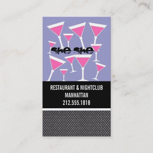 Barkeeper-Visitenkarten Visitenkarte (Vorderseite)