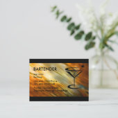 Barkeeper-Visitenkarten Visitenkarte (Stehend Vorderseite)