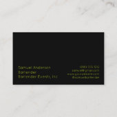 Barkeeper-Visitenkarten Visitenkarte (Rückseite)