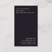 Barkeeper-Visitenkarten Visitenkarte (Rückseite)