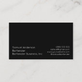 Barkeeper-Visitenkarten Visitenkarte (Rückseite)