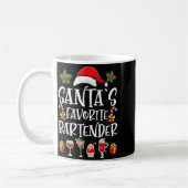 Barkeeper Weihnachtsgeschenk Santas Lieblingsbarke Kaffeetasse (Links)
