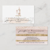 Barkeeper Wine Restaurant Glitzer Visitenkarte (Vorne/Hinten)