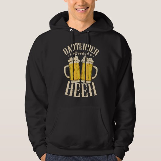 Barkeeper wird für Bier-Drinker alkoholische Bar Hoodie (Vorderseite)