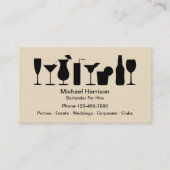 Barkeeper zum Mieten von Mixologen Visitenkarte (Vorderseite)