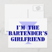 Barkeepers Freundin Postkarte (Vorne/Hinten)