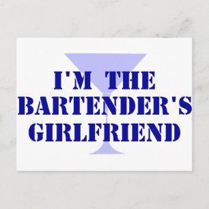 Barkeepers Freundin Postkarte