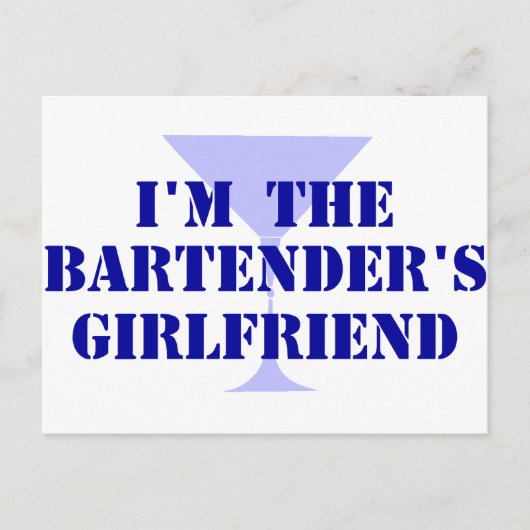 Barkeepers Freundin Postkarte (Vorderseite)