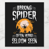 Barken Spider Heard selten gesehen lustige Hallowe Weinetikett (Einzelnes Label)