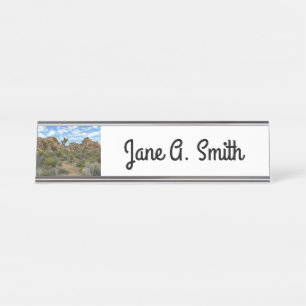 Barker Dam Loop Trail im Joshua-Tree-Nationalpark Schreibtischnamensplakette