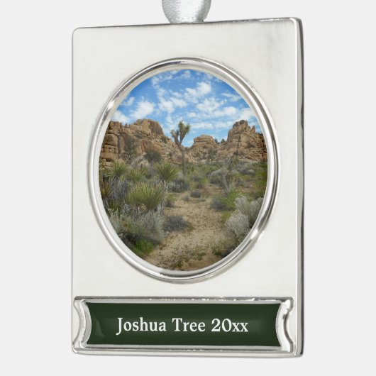 Barker Dam Loop Wandern im Joshua Tree Nationalpar Banner-Ornament Silber (Links)