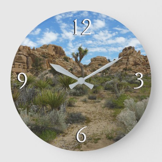 Barker Dam Loop Wandern im Joshua Tree Nationalpar Große Wanduhr (Vorderseite)