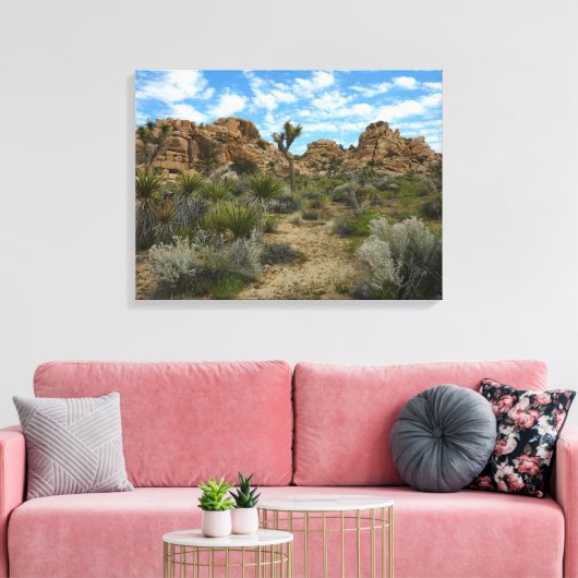 Barker Dam Loop Wandern im Joshua Tree Nationalpar Leinwanddruck (Insitu (Wohnzimmer))