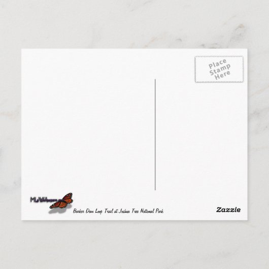 Barker Dam Loop Wandern im Joshua Tree Nationalpar Postkarte (Rückseite)