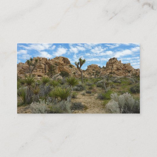 Barker Dam Loop Wandern im Joshua Tree Nationalpar Visitenkarte (Rückseite)