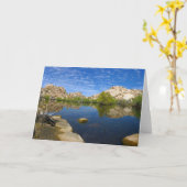 Barker Dam Reflection bei Joshua Tree II Karte (Gelbe Blume)