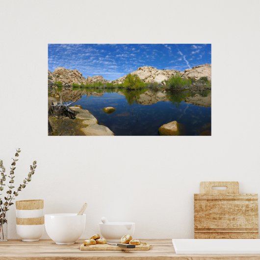 Barker Dam Reflection bei Joshua Tree II Poster (Küche)