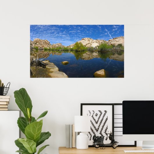 Barker Dam Reflection bei Joshua Tree II Poster (Heimbüro)