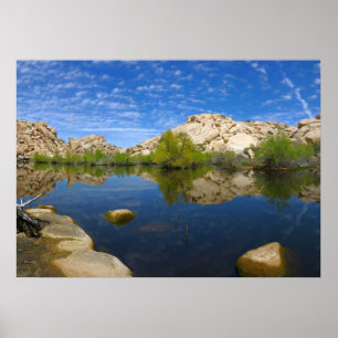 Barker Dam Reflection bei Joshua Tree II Poster