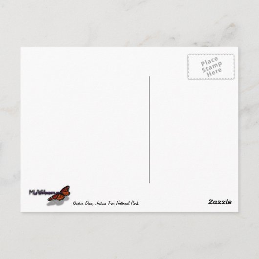 Barker Dam Reflection bei Joshua Tree II Postkarte (Rückseite)