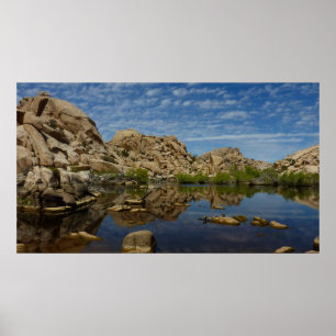 Barker Dam Reflexion bei Joshua Tree I Poster