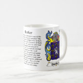 Barker-Familien-Wappen Tasse (VorderseiteRechts)