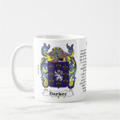 Barker-Familien-Wappen Tasse (Links)