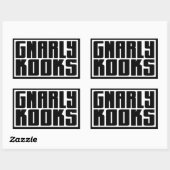 BARKER SKATEBOARDS (GNARLY KOOKS) Sticker (Blatt)