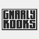 BARKER SKATEBOARDS (GNARLY KOOKS) Sticker (Vorderseite)
