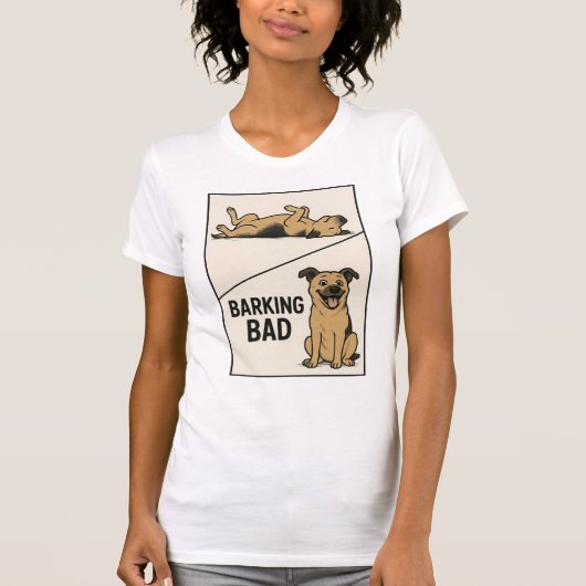Barking Bad – Funny Dog Lover Parody Poster T-Shirt (Vorderseite)