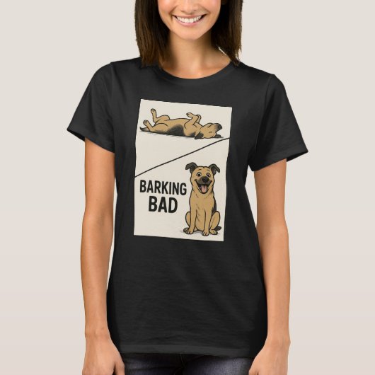 Barking Bad – Funny Dog Lover Parody Poster T-Shirt (Vorderseite)
