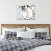 Barking Bull Dog Leinwanddruck (Insitu (Schlafzimmer))
