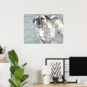 Barking Bull Dog Poster (Heimbüro)