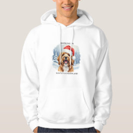 Barking in a Winter Wonderland Dog Christmas Hoodie