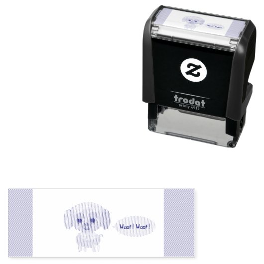 Barking Puppy Permastempel (Beispiel)
